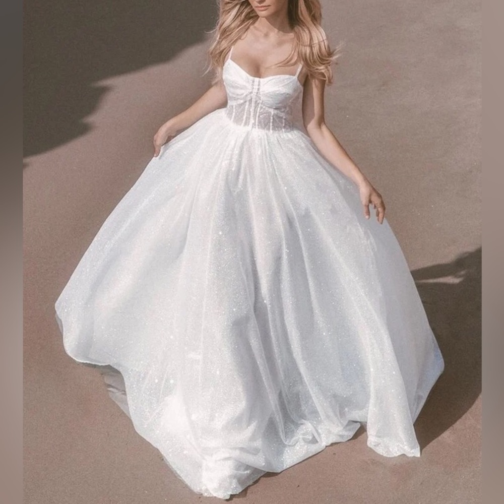 Lurelly Aretha Gown Bustier Shimmer Wedding Dress